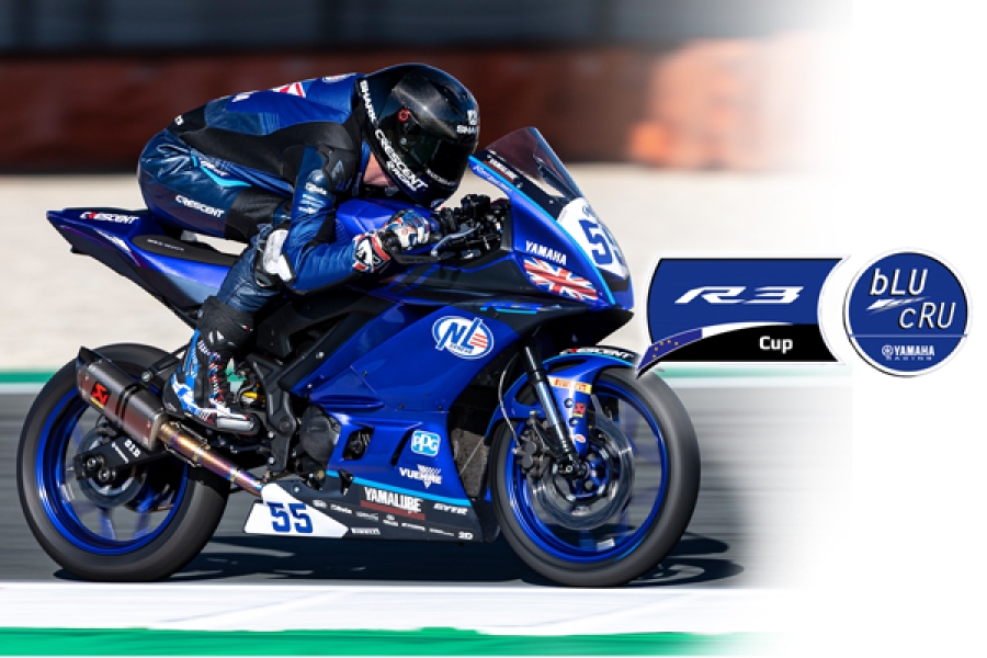 VUEMME OFFICIAL SPONSOR OF THE EUROPEAN CHAMPIONSHIP Yamaha R3 BLU CRU 2022 - VUEMME OFFICIAL SPONSOR OF THE EUROPEAN CHAMPIONSHIP Yamaha R3 BLU CRU 2022